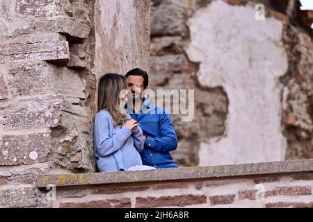 Il Principe Carl Philip e la Principessa Sofia in concerto con Molly Sandén a Borgholm Castle Ruins, Oland, Svezia 15 luglio 2022 Poto: Mikael Fritzon / TT / kod 62360 Foto Stock