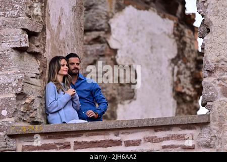 Il Principe Carl Philip e la Principessa Sofia in concerto con Molly Sandén a Borgholm Castle Ruins, Oland, Svezia 15 luglio 2022 Poto: Mikael Fritzon / TT / kod 62360 Foto Stock