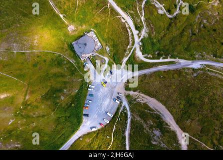 Vista dall'alto del Passo del col de la Croix de Coeur, Verbier, Vallese, Svizzera Foto Stock