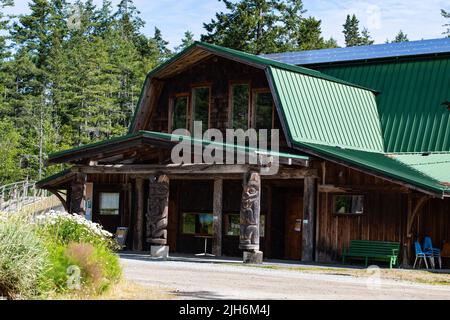Sala della comunità di Pender Island a North Pender Island, British Columbia, Canada Foto Stock