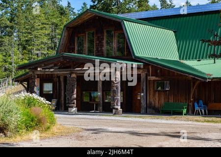 Sala della comunità di Pender Island a North Pender Island, British Columbia, Canada Foto Stock
