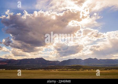 Vista pomeridiana del campo d'aviazione dell'accademia dell'aeronautica degli Stati Uniti a Colorado Foto Stock