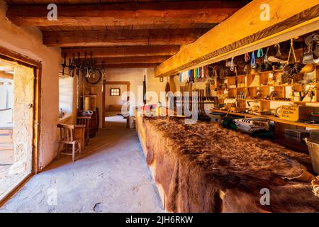 Colorado, LUG 10 2022 - veduta interna del Bent's Old Fort National Historic Site Foto Stock