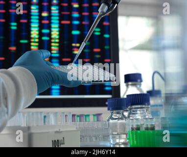 Analisi del DNA Foto Stock