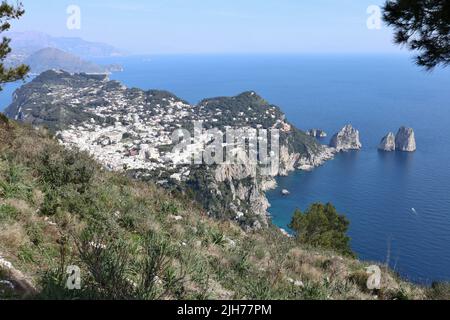 Anacapri - Scorcio del Monte Tiberio dalla Valletta di Cetrella Foto Stock