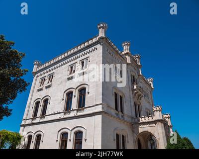 Castello di Miramare facciata esterna di Grignano Italia Foto Stock