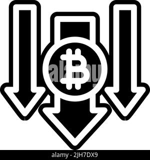 Icona tasso Bitcoin Illustrazione Vettoriale
