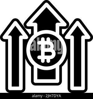 Icona tasso Bitcoin Illustrazione Vettoriale