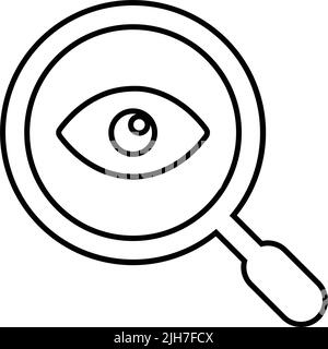 Retina, scansione, occhio, icona di visualizzazione - da utilizzare per scopi commerciali, supporti di stampa, Web o qualsiasi tipo di progetto. File EPS vettoriale. Illustrazione Vettoriale