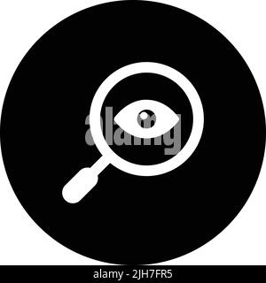 Retina, scansione, occhio, icona di visualizzazione - da utilizzare per scopi commerciali, supporti di stampa, Web o qualsiasi tipo di progetto. File EPS vettoriale. Illustrazione Vettoriale