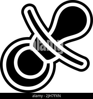 Icona del succhietto infantile Illustrazione Vettoriale