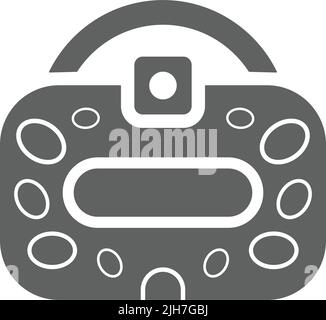 L'icona della cuffia, HTC, pro e realtà è isolata su sfondo bianco. Utilizzo per grafica e web design o scopi commerciali. File EPS vettoriale. Illustrazione Vettoriale