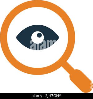 Retina, scansione, occhio, icona di visualizzazione - da utilizzare per scopi commerciali, supporti di stampa, Web o qualsiasi tipo di progetto. File EPS vettoriale. Illustrazione Vettoriale