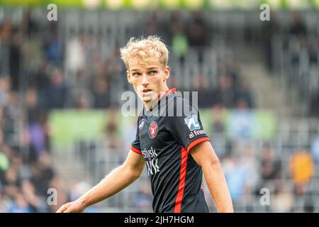 Herning, Danimarca. 15th luglio 2022. Gustav Isaksen (11) del FC Midtjylland ha visto durante la partita Superliga del 3F tra il FC Midtjylland e il Randers FC alla MCH Arena di Herning. (Photo Credit: Gonzales Photo/Alamy Live News Foto Stock