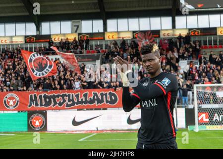 Herning, Danimarca. 15th luglio 2022. Sory Kaba del FC Midtjylland visto dopo la partita Superliga del 3F tra il FC Midtjylland e il Randers FC alla MCH Arena di Herning. (Photo Credit: Gonzales Photo/Alamy Live News Foto Stock