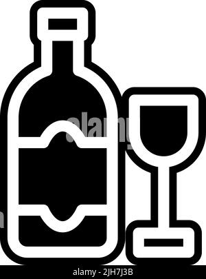 Icona alcolica senza tetto Illustrazione Vettoriale