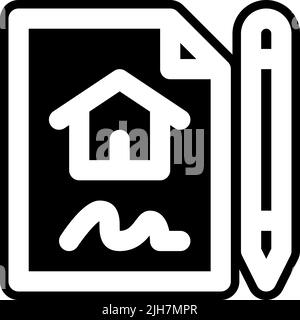 Icona del contratto immobiliare Illustrazione Vettoriale