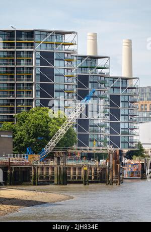 Londra, Inghilterra, Regno Unito - sviluppo di alloggi Riverlight di Rogers Stirk Harbour & Partners Foto Stock