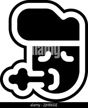 Miscellanea salute difficoltà a respirare icona Illustrazione Vettoriale