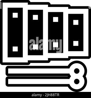 Strumenti musicali icona xylophone Illustrazione Vettoriale