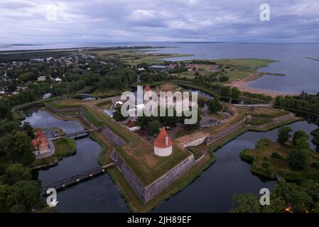 Un castello a Kuressaare, Estonia Foto Stock