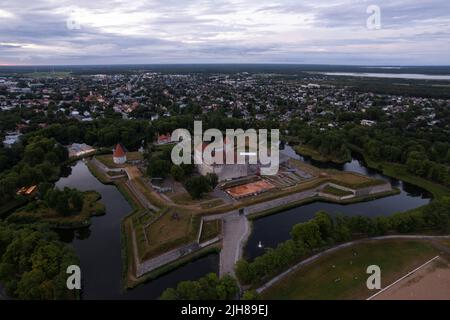 Un castello a Kuressaare, Estonia Foto Stock