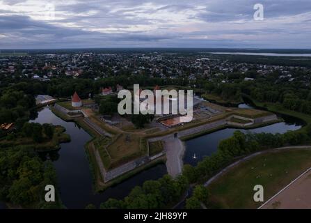 Un castello a Kuressaare, Estonia Foto Stock