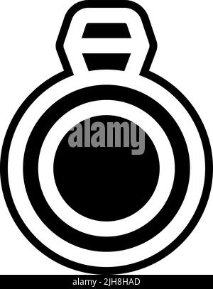 Icona anello di diamanti di lusso e ricchezza Illustrazione Vettoriale