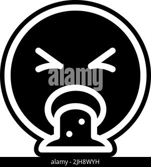 Emoji buttare in su . Illustrazione Vettoriale