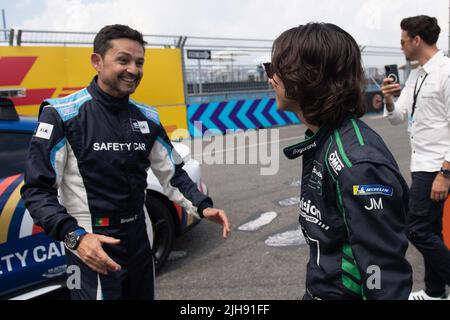 L'attore Aidan Gallagher in griglia durante il round di Formula e 11 - New York City e-Prix a New York City, USA. , . (Foto di Simon Galloway/Motorsport Images/Sipa USA) France OUT, UK OUT Credit: Sipa USA/Alamy Live News Foto Stock