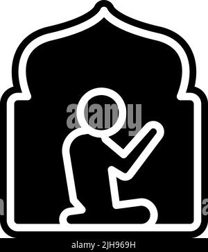 Ramadan prega . Illustrazione Vettoriale