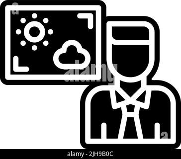 Analisi delle previsioni meteo . Illustrazione Vettoriale