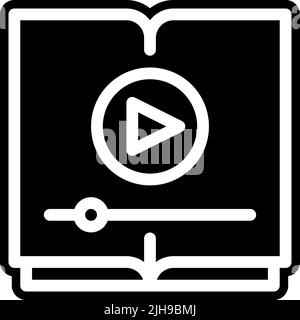 Audiolibro di ritorno a scuola . Illustrazione Vettoriale