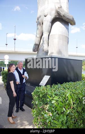 Schengen, Lussemburgo. , . Annalena Baerbock, Jean Asselborn - Credit: SPP Sport Press Photo. /Alamy Live News Foto Stock