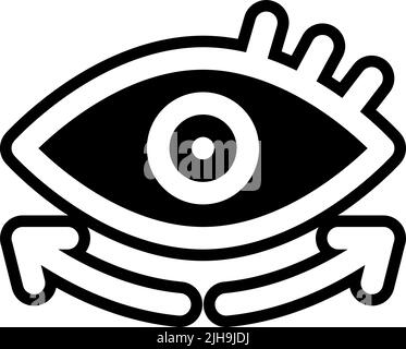 Massaggio viso massaggio oculare . Illustrazione Vettoriale