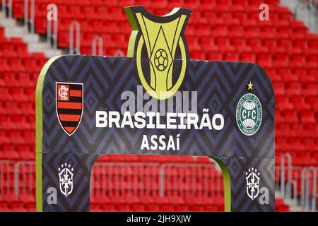 Brasilia, Brasile. 07th Apr 2021. Flamengo e Coritiba, per il 17th round del Campeonato Brasileiro Serie A 2022 all'Estadio Mane Garrincha, sabato 16. 30761 (Adalberto Marques/SPP) Credit: SPP Sport Press Photo. /Alamy Live News Foto Stock