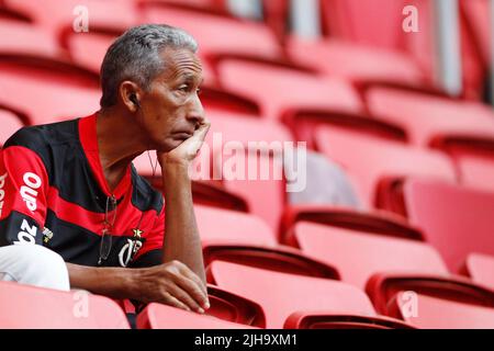 Brasilia, Brasile. 07th Apr 2021. Flamengo tifosi prima della partita tra Flamengo e Coritiba, per il round 17th del Campeonato Brasileiro Serie A 2022 all'Estadio Mane Garrincha, sabato 16. 30761 (Adalberto Marques/SPP) Credit: SPP Sport Press Photo. /Alamy Live News Foto Stock