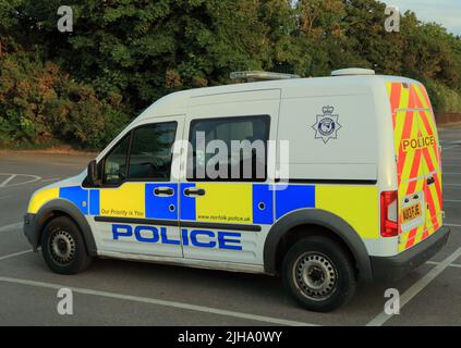 Polizia carcerario Transporter veicolo, furgone, per prigionieri, Norfolk Constabulary, Norfolk, Inghilterra Foto Stock