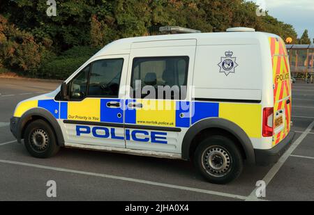 Polizia carcerario Transporter veicolo, furgone, per prigionieri, Norfolk Constabulary, Norfolk, Inghilterra Foto Stock