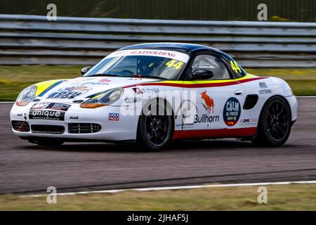 CALMA tutte le Porsche Trofeo Thruxton Qualifiche 2022 Foto Stock