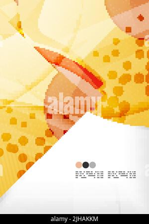 Composizione astratta vettoriale geometrico a semicerchio con luogo per il testo Illustrazione Vettoriale