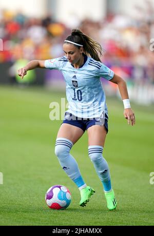 Athenea del Castillo in Spagna durante la partita UEFA Women's Euro 2022 Group B al Brentford Community Stadium di Londra. Data foto: Sabato 16 luglio 2022. Foto Stock