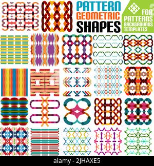 Set di abstract forme geometriche per modelli, sfondi, modelli infographics Illustrazione Vettoriale