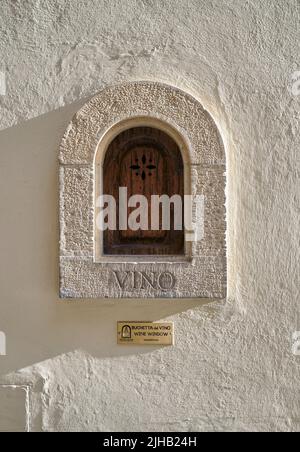 Storico Wine Window o Buchetta del vino a Firenze Foto Stock