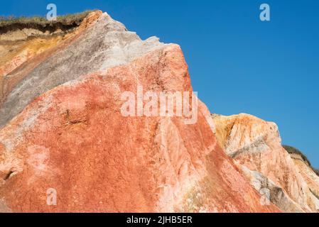 Le famose scogliere gay a Aquinnah, Massachusetts, in una giornata di sole sul Martha's Vineyard. Foto Stock