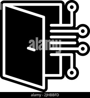 Porta di intelligenza artificiale . Illustrazione Vettoriale