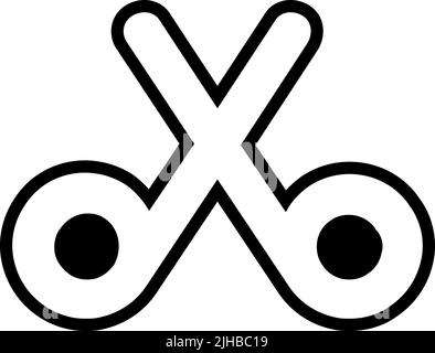 Forbici ui essenziali di base . Illustrazione Vettoriale