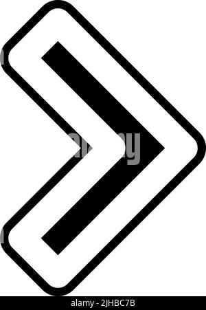 Basic Essentials ui chevron destro . Illustrazione Vettoriale