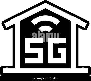 5G Casa intelligente . Illustrazione Vettoriale