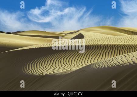 Le dune di sabbia del deserto dei Gobi Foto Stock